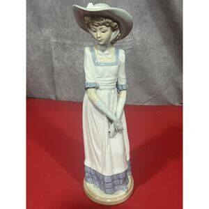 Nao By Lladro Louise Figurine Country Girl in Summer Hat